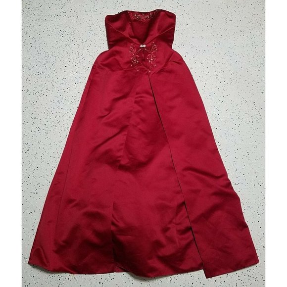 Michaelangelo Formal Dress ~ Long ~ Sz 6 ~ Red - Picture 3 of 8